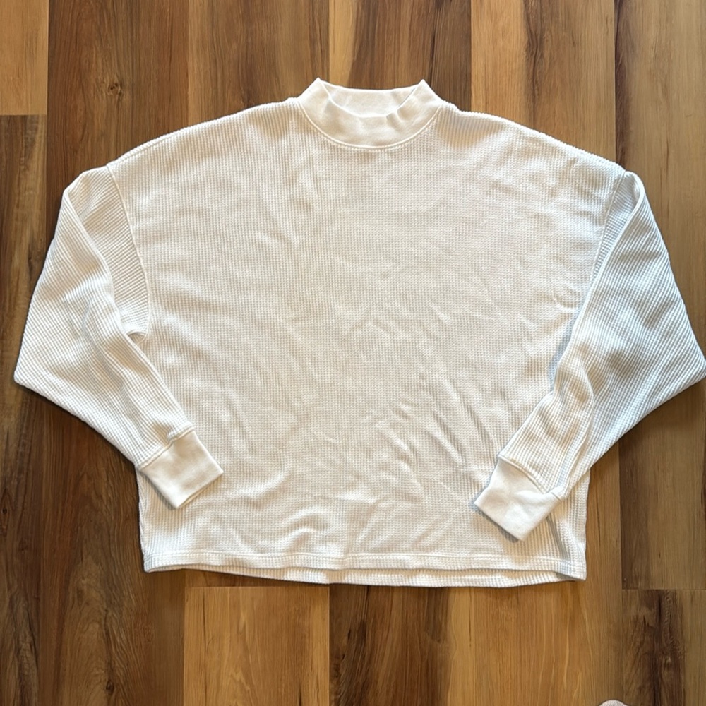 Abercrombie Waffle Mock Neck